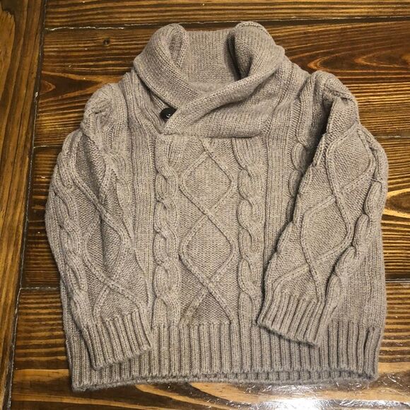 Janie and Jack Light Brown Cable Knit Baby Sweater Size 6-12 months - Picture 1 of 4